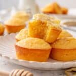 Soft cornbread muffins with moist crumb and lightly sweet taste