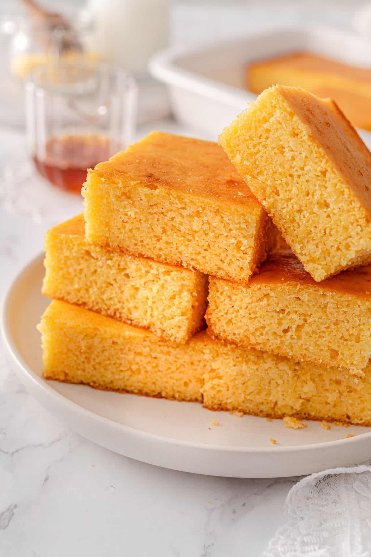 Cornbread recipe with cornbread mix baked until golden brown