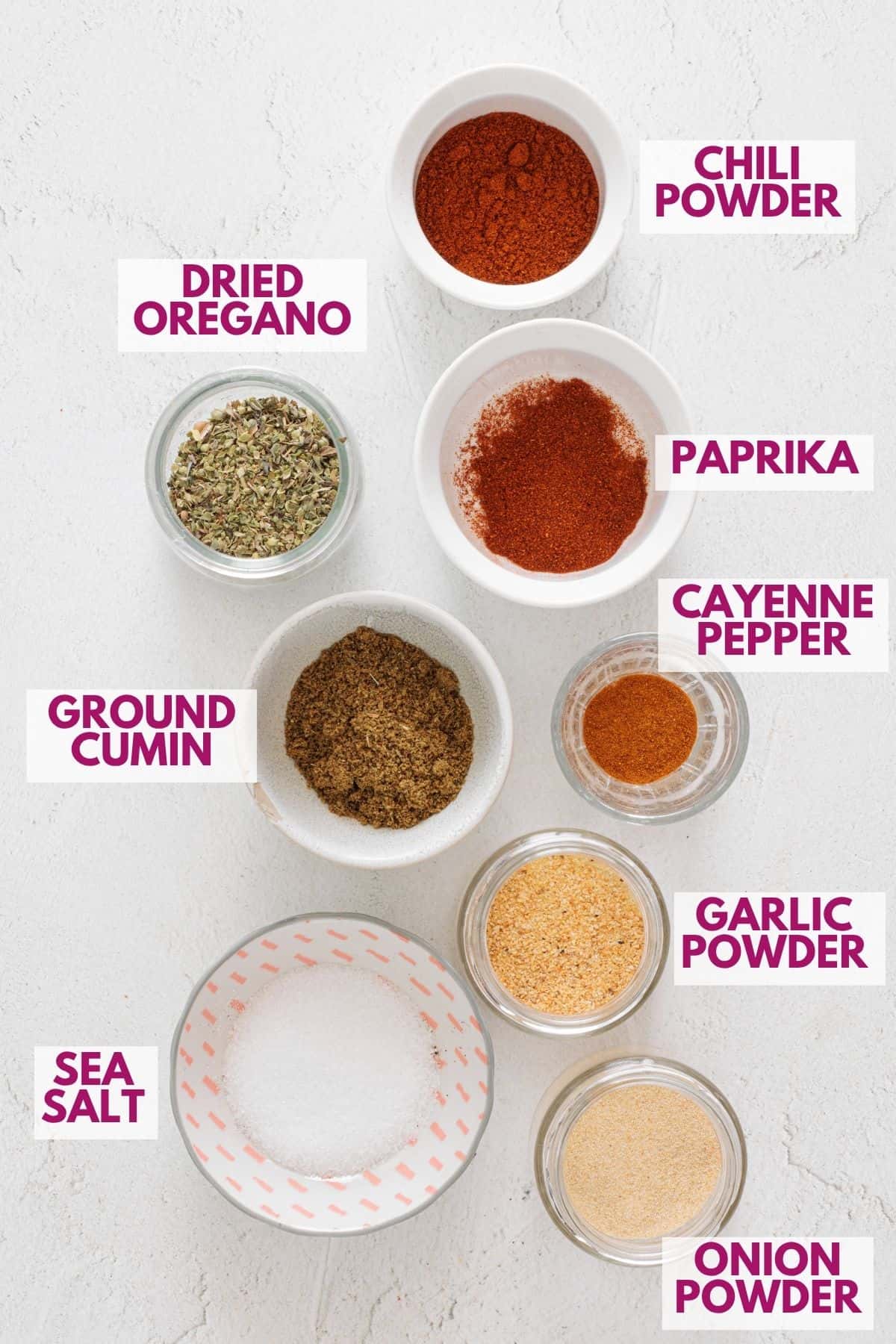 ingredients to make keto taco seasoning