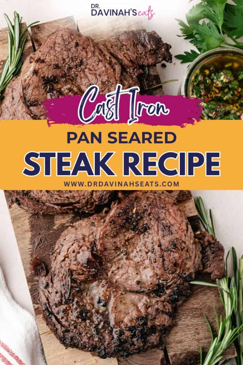 Pan seared steak recipe with restaurant-style crust and tender interior
