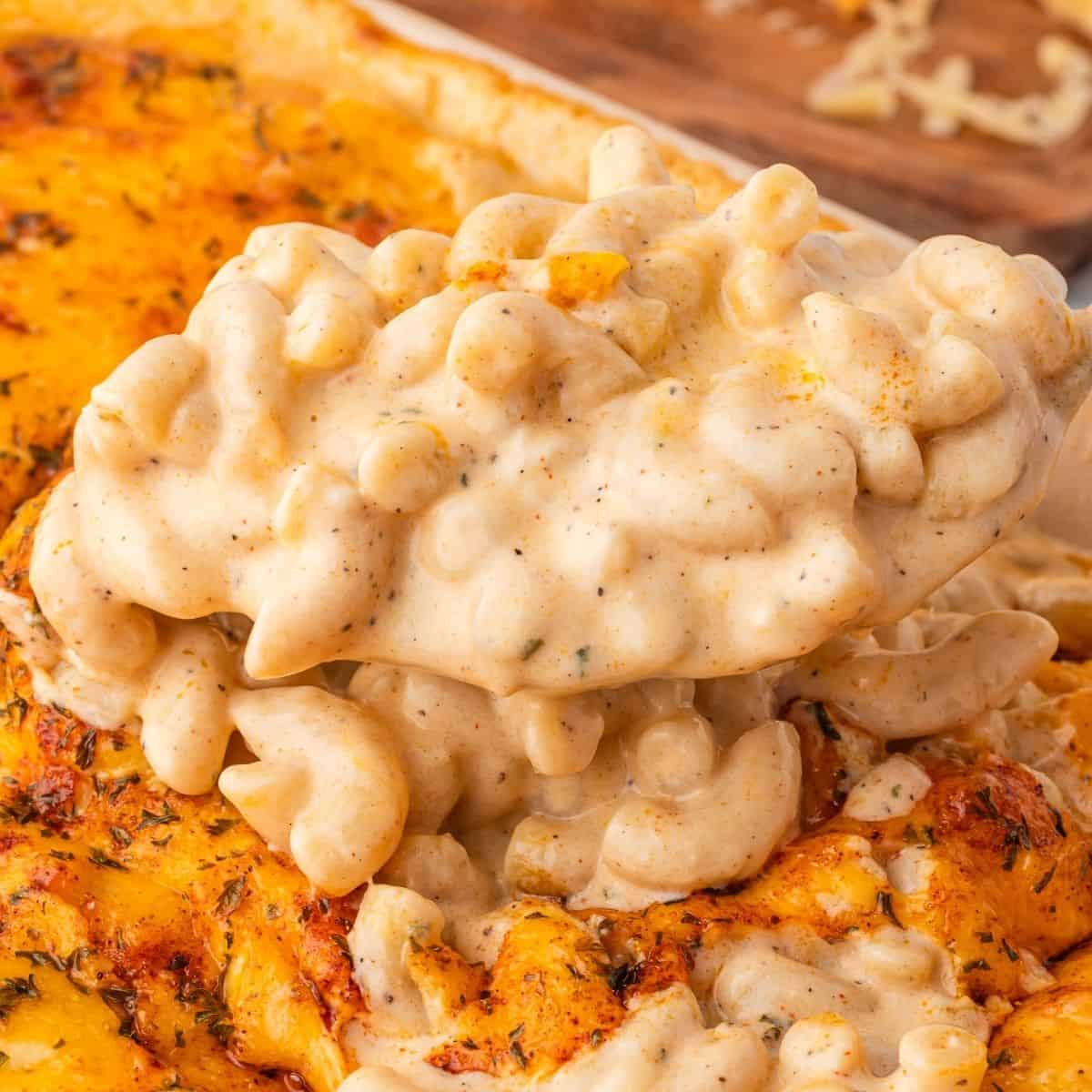 Creamy baked macaroni and cheese made with a rich homemade cheese sauce