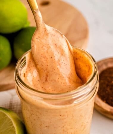 Chipotle mayo served as a creamy dipping sauce with smoky flavor