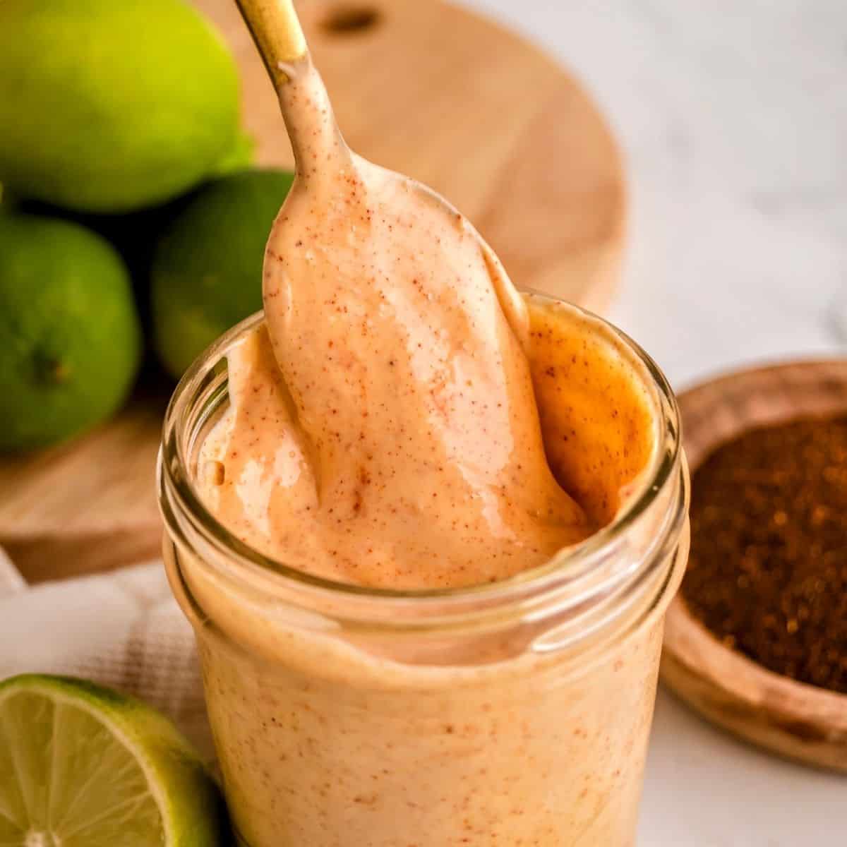Chipotle mayo served as a creamy dipping sauce with smoky flavor
