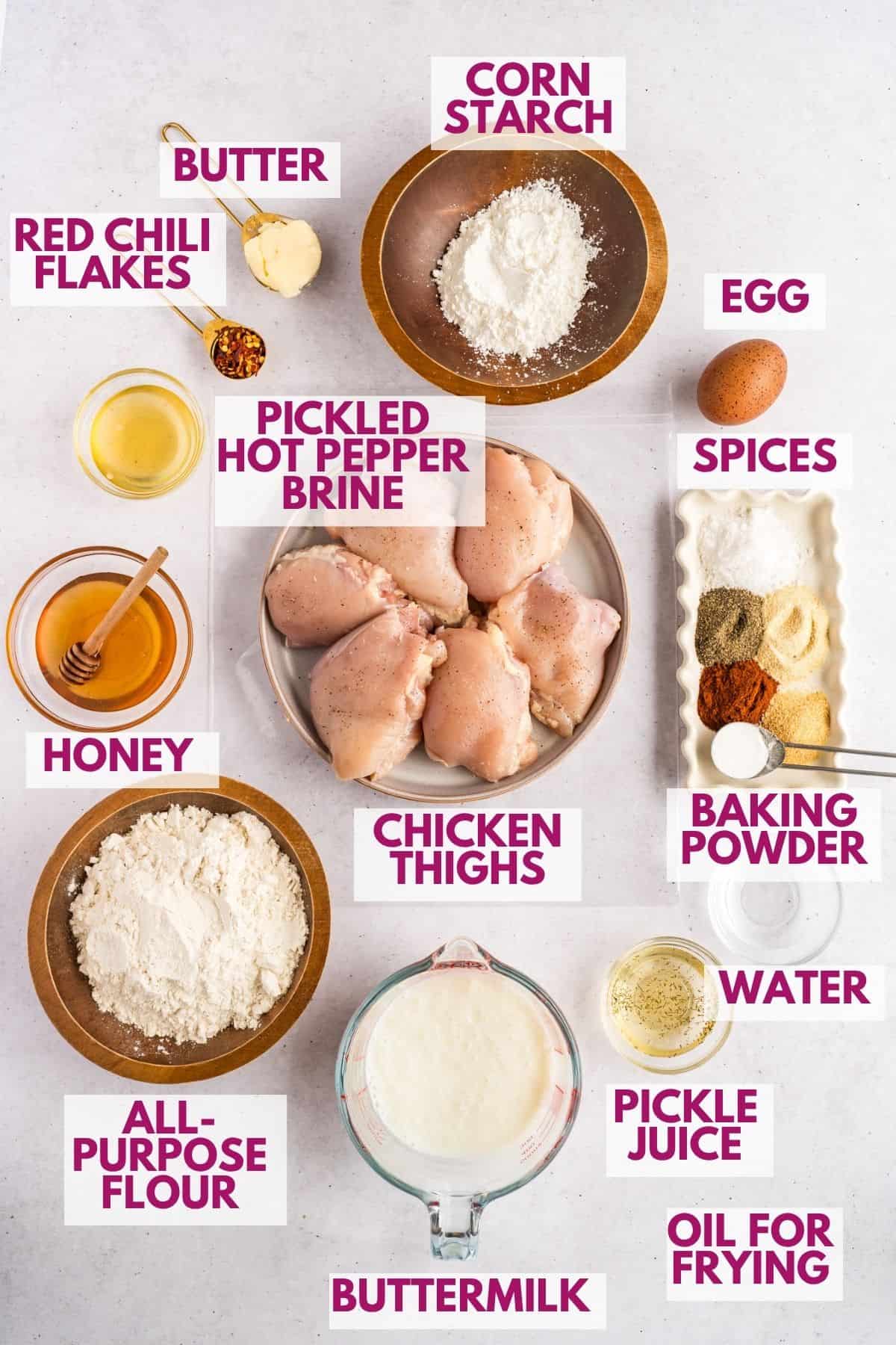 ingredients to make crispy fried chicken sandwich