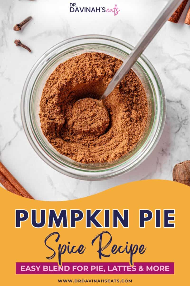 Pumpkin pie spice ingredients combined into a fragrant blend