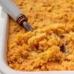 Cornbread dressing recipe with buttery sautéed vegetables and herbs