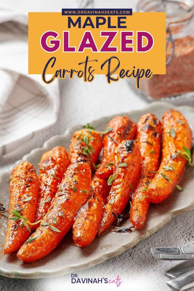 Glazed maple carrots with a buttery maple glaze and fresh parsley