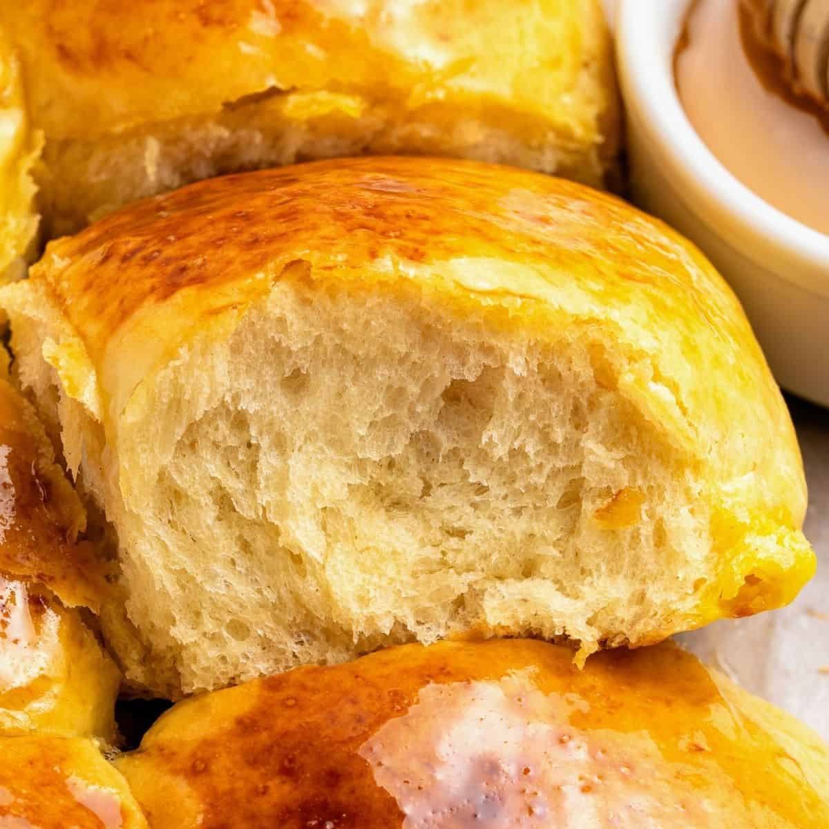 Hawaiian bread dinner rolls with a lightly sweet pineapple flavor