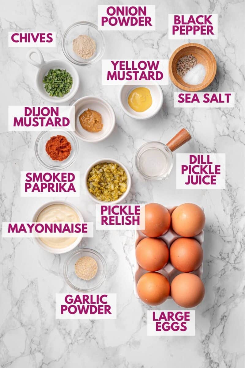 ingredients to make deviled eggs