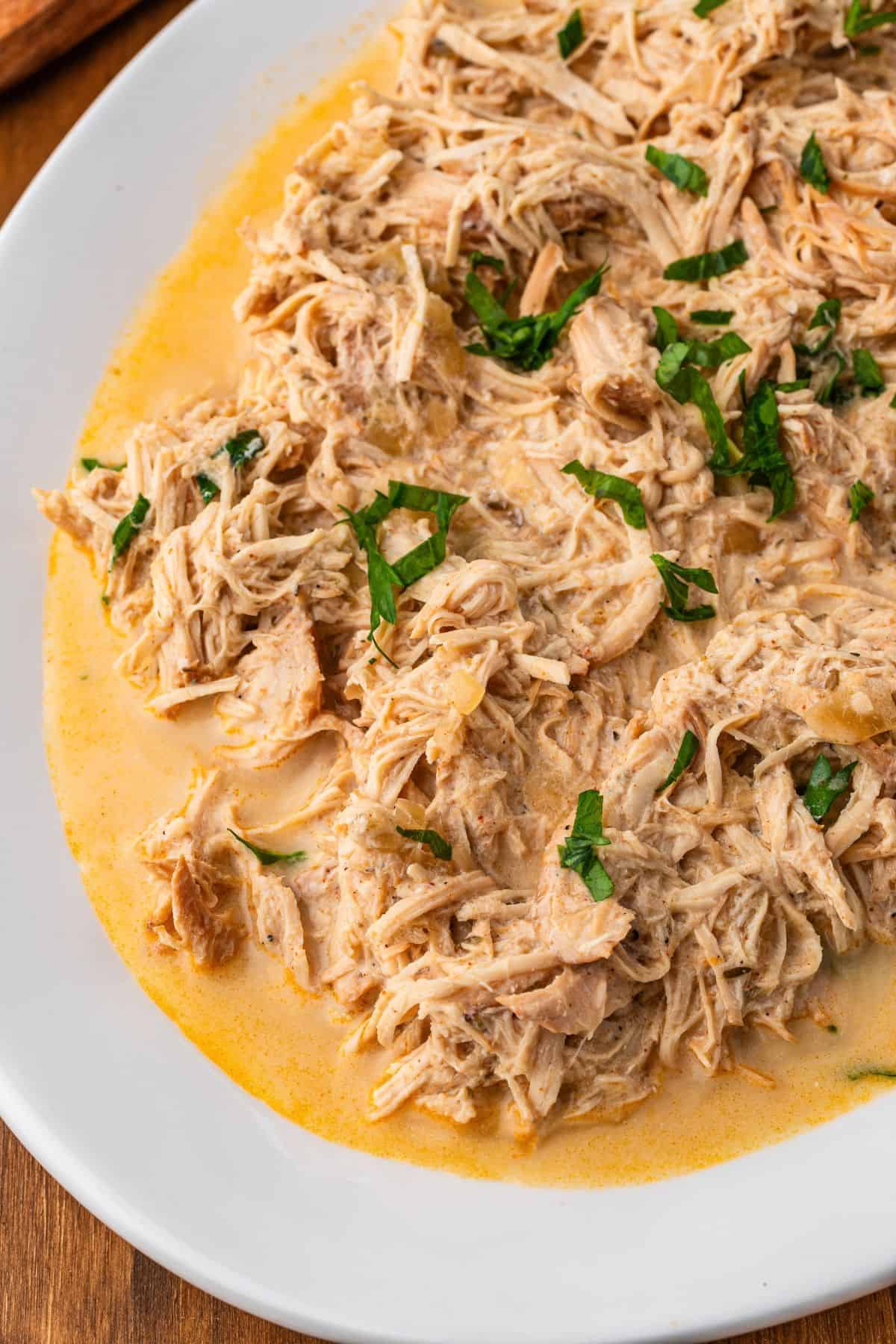 Chicken and gravy slow cooker recipe with creamy sour cream gravy
